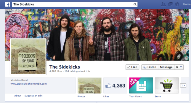 The Sidekicks Facebook page